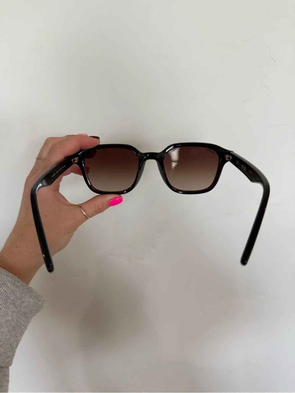 Ray-Ban Black Frame Gradient Brown Lens Sunglasses
